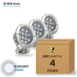 Doos met 4 stuks LED onderwaterlamp 12W, lichtkleur koelwit 4000K