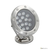 LED onderwaterlamp 18W van RVS 304 met kantelbare beugel en voet