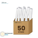 Set van 50 stuks LED TL buis T8 120 cm - Neutraalwit 5000K - in LEDPLANET doos