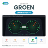Lichtkleur groen: zo ziet het licht eruit op het dashboard
