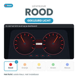 Lichtkleur rood: zo ziet het licht eruit op het dashboard