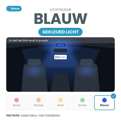 Lichtkleur blauw: zo ziet het licht eruit in het interieur van de auto