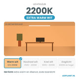 Lichtkleur 2200K - extra warm wit
