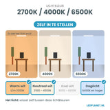 Lichtkleur instelbaar: 2700K / 4000K / 6500K