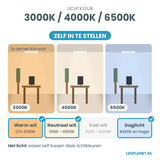Lichtkleur instelbaar: 3000K / 4000K / 6500K