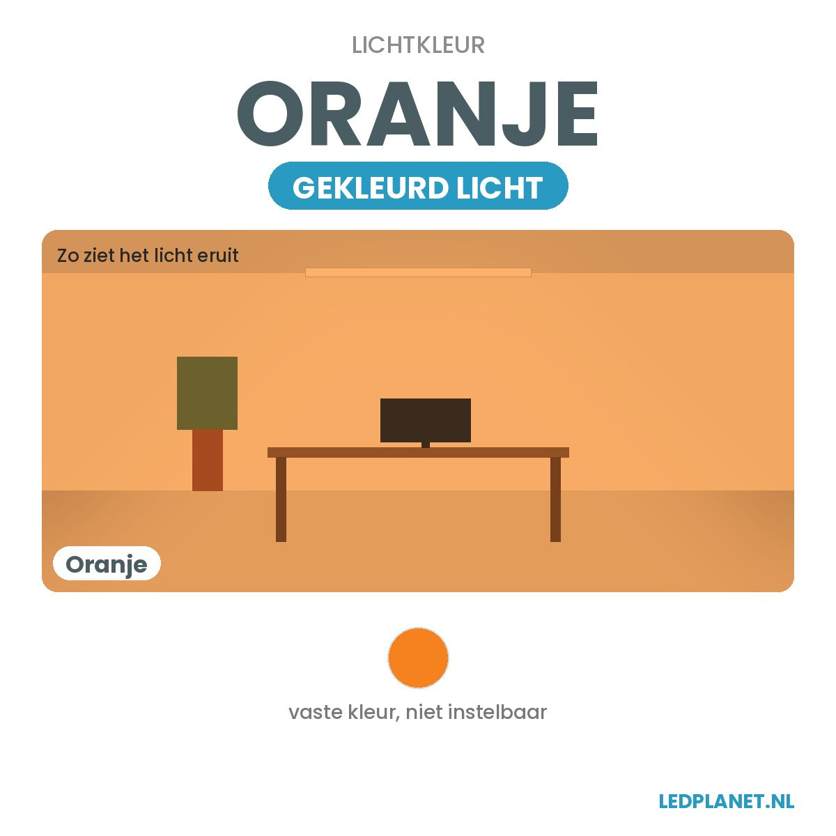 Lichtkleur oranje - gekleurd licht
