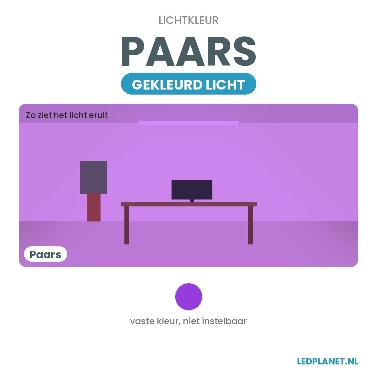 Lichtkleur paars - gekleurd licht