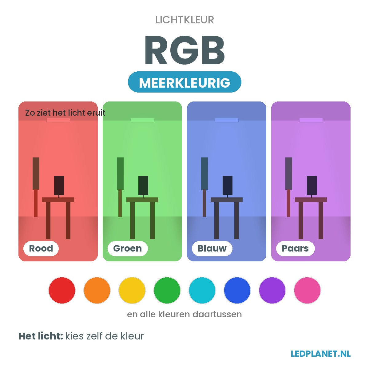 Lichtkleur RGB - meerkleurig