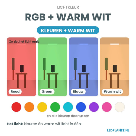 Lichtkleur RGB + warm wit