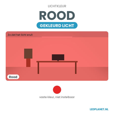 Lichtkleur rood - gekleurd licht