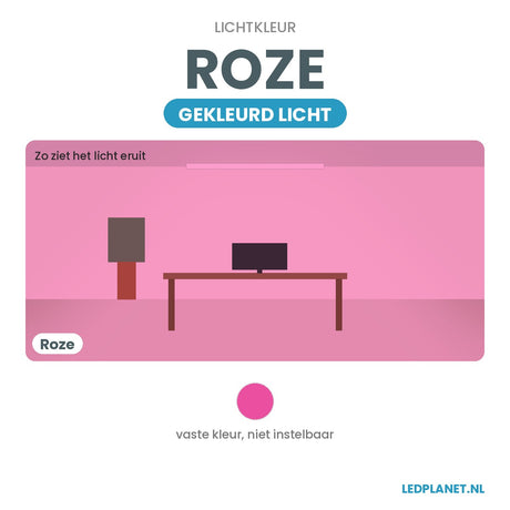 Lichtkleur roze - gekleurd licht