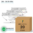 Doos met 20 stuks Noodstroommodule voor LED-paneel - 3W - 3 uur noodverlichting - DC 10-50V - accu 2200 mAh