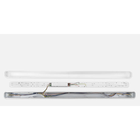 Plafoniera LED stagna Tri-Proof dimmerabile DALI - aperta con modulo LED e driver