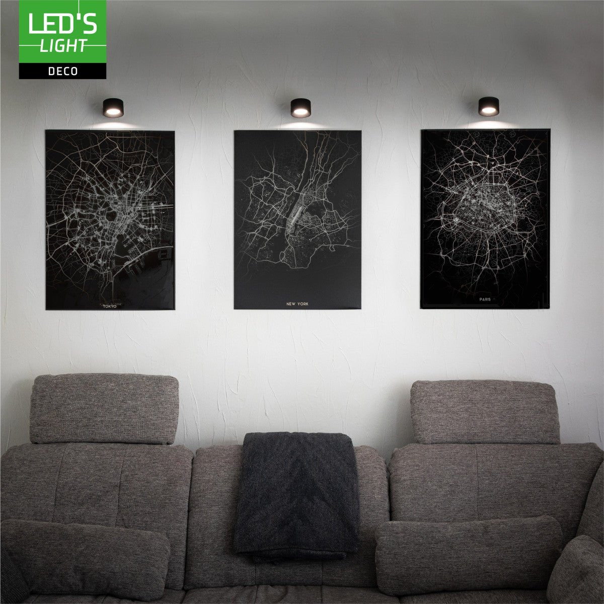 Rechargeable Table Lamp 240 Lumen - 3 Light Colors - Black