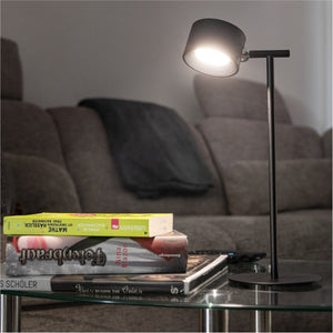 LED Rechargeable Table Lamp 240 Lumen - Warm White 3000K Cool White 4000K Daylight White 6000K - Dimmable - USB-C - 3-in-1 - Black
