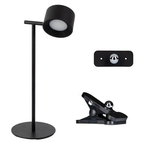 LED Rechargeable Table Lamp 240 Lumen - Warm White 3000K Cool White 4000K Daylight White 6000K - Dimmable - USB-C - 3-in-1 - Black
