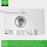 3-in-1-LED-Lampe, kabellos und wiederaufladbar, mit magnetischer Wandhalterung, Fuß und Klemme – Weiß