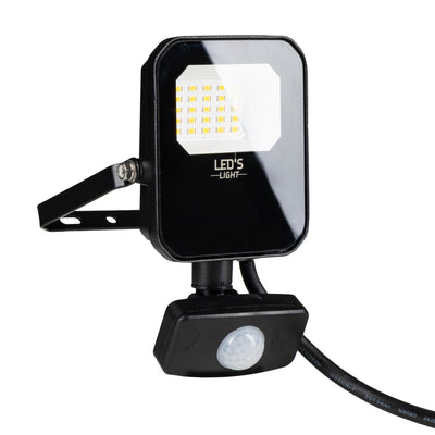 Faro LED 1400 lumen - 10W - Bianco freddo 4000K - Sensore di movimento - Sensore crepuscolare - IP65 impermeabile