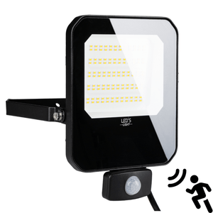 50-W-LED-Flutlicht mit Sensor – 6000 Lumen – Kaltweiß (4000 K) – PIR-Bewegungsmelder – Schutzart IP65 – Schwarz
