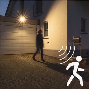 50-W-LED-Flutlicht mit Sensor – 6000 Lumen – Kaltweiß (4000 K) – PIR-Bewegungsmelder – Schutzart IP65 – Schwarz