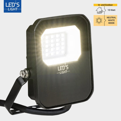 Reflektor LED – 1200 lumenów – 10 W – chłodna biel 4000 K – IP65 – kompaktowy