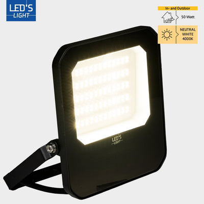 LED-Flutlicht 7000 Lumen – 50 W – Kaltweiß 4000 K – IP65 – Symmetrischer Abstrahlwinkel 110°