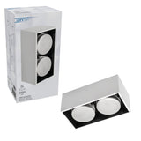 LED's Light Cube LED Ceiling Lamp - 2 light points - Rotatable light - Steel - 20 x 8 cm - White