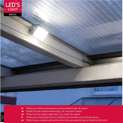 LED-Strahler – 10 W, 900 Lumen – wasserdicht (IP65) – mit Halterung