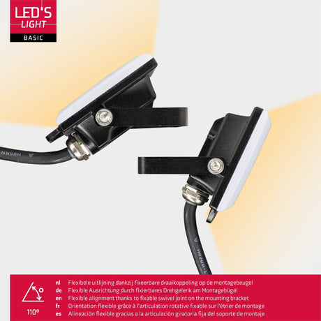 LED spotlight - 10W 900 lumens - IP65 waterproof - with bracket