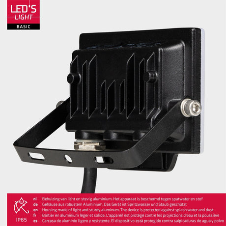 LED spotlight - 10W 900 lumens - IP65 waterproof - with bracket