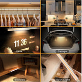 LED's Light Kastverlichting met sensor 60 cm - Oplaadbaar (USB-C) en draadloos - zwaai- en bewegingssensor - wit