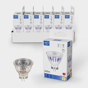 LED Spot 345 lumens - 4.5W - Warm white 2700K - GU4 - MR11 - 12V DC - Dimmable - Replaces 35W Halogen - CRI 90