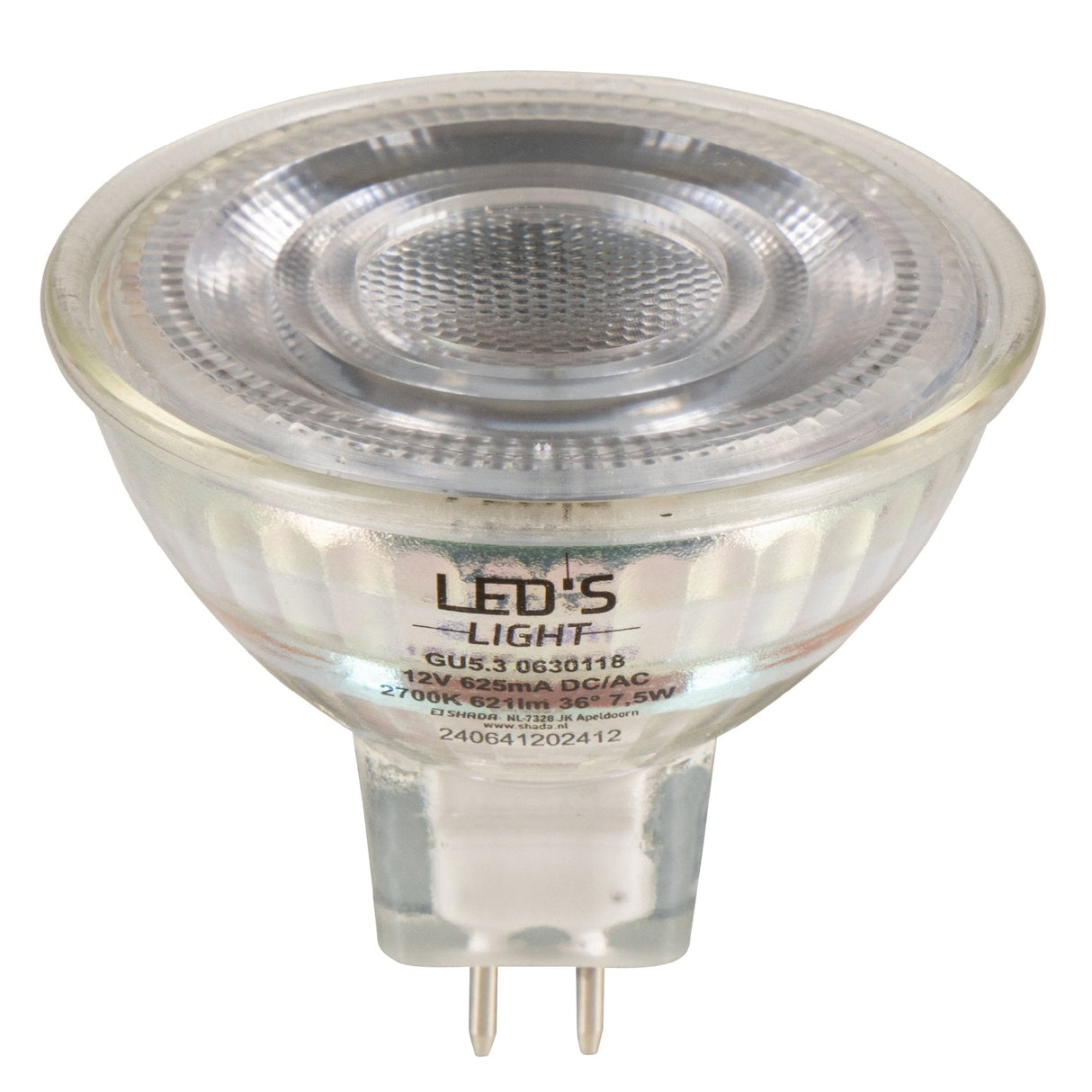 LED-Spot GU5.3, dimmbar, 621 Lumen, 7,5 W, 2700 K, 36°, MR16, 12 V