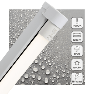 LED-Leuchte TL, 1900 Lumen, 18 W, Kaltweiß (4000 K), 120 cm, austauschbare Leuchtstoffröhre