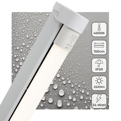 LED TL Fixture 2520 lumens - 24W - 4000K - 150cm - Including Tube