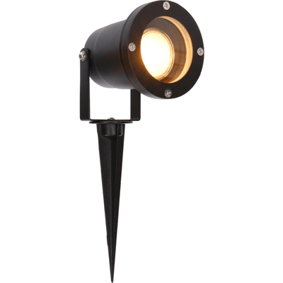 Reflektor punktowy LED GU10 – uchylny w zakresie 360° – IP54 – kabel 150 cm – czarny
