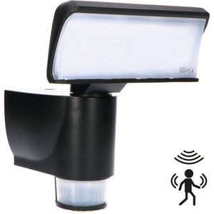 LED-Strahler, kaltweiß (4000 K) mit Bewegungserkennung – 18 W, 1400 Lumen – Schutzart IP44 – Schwarz