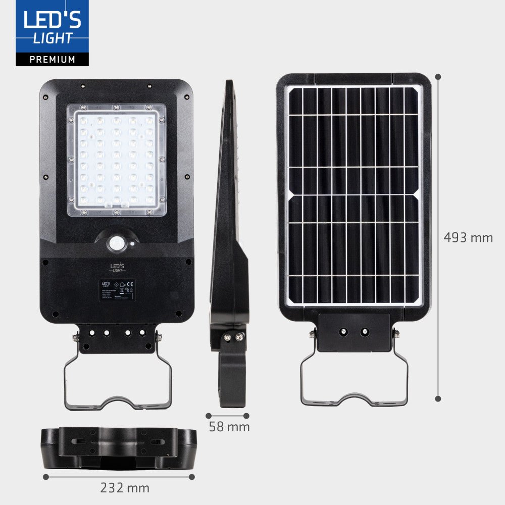 Solar LED Straatverlichting - 3000 Lumen - Bewegingssensor - Koelwit 4000K - IP65 - 3 Jaar Garantie