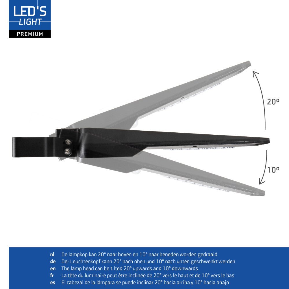 Solar LED Straatverlichting - 3000 Lumen - Bewegingssensor - Koelwit 4000K - IP65 - 3 Jaar Garantie