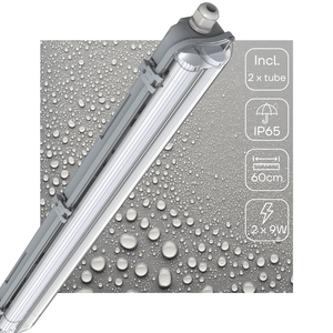 LED's Light LED TL Doppelleuchte 60 cm - Komplett mit 2 LED TL Röhren 60 cm - 2160lm