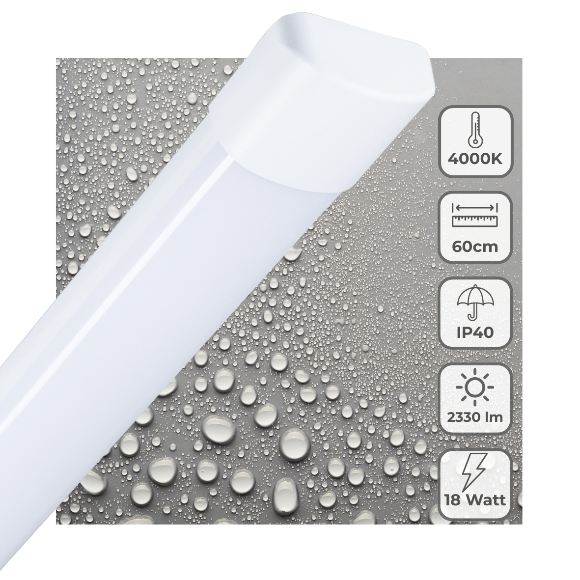 LED's Light LED TL lamp 60 cm voor binnen - Complete LED TL verlichting - 2330 lm