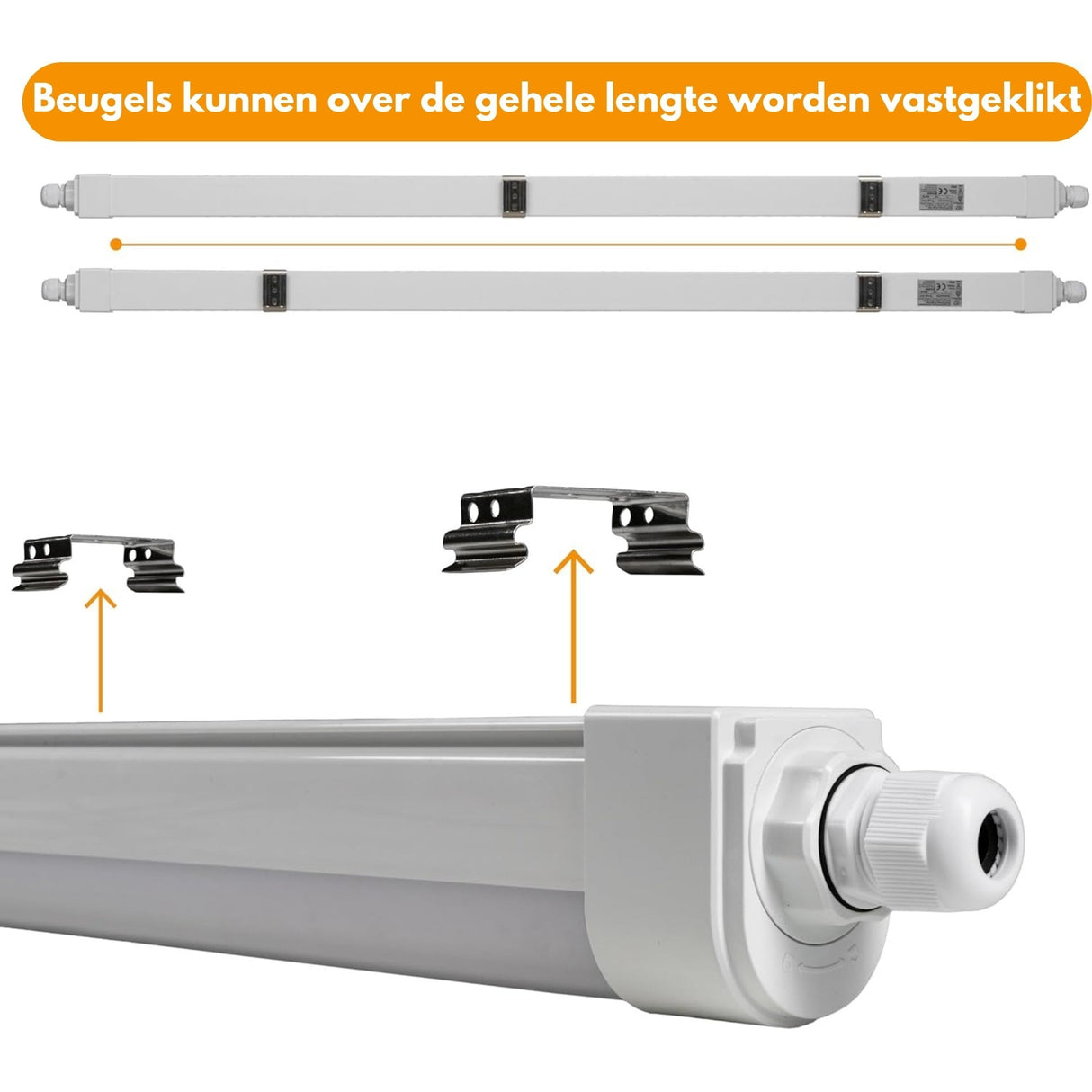 LED's Light LED TL lamp compleet 120 cm - Koppelbaar tot 10 lampen - Waterdicht - IP65