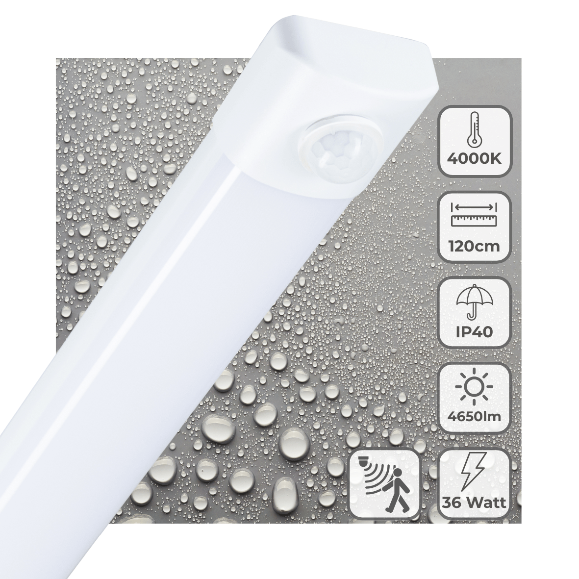 LED's Light LED TL lamp met sensor 120 cm - Bewegingssensor en bewegingsdetectie - 4650 lm