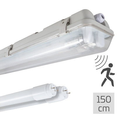 LED TL-Armatuur met Sensor IP65 4200 Lumen - 28W - 4000K Koelwit - 120cm - Bewegingssensor en Daglichtsensor
