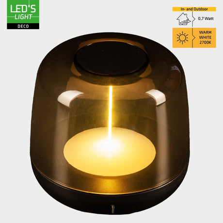 Wiederaufladbare LED-Tischleuchte (USB-C) – RGBW-Farben – Dimmbar per Berührung – Schutzart IP44 – Für den Innen- und Außenbereich