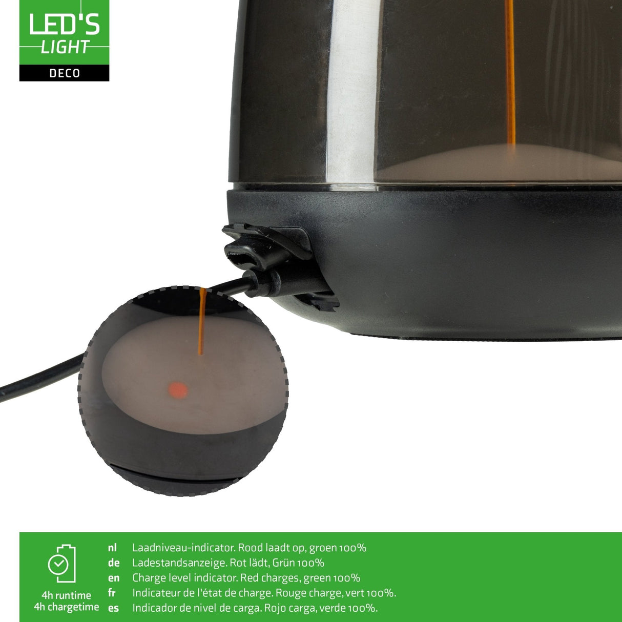 LED's Light Wiederaufladbare Tischleuchte mit Akku - Lichtspirale - Indoor &amp; Outdoor - RGBW