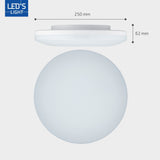 LED Light Ceiling Lamp 25 cm - 6 light settings - Suitable for all indoor areas - IP54