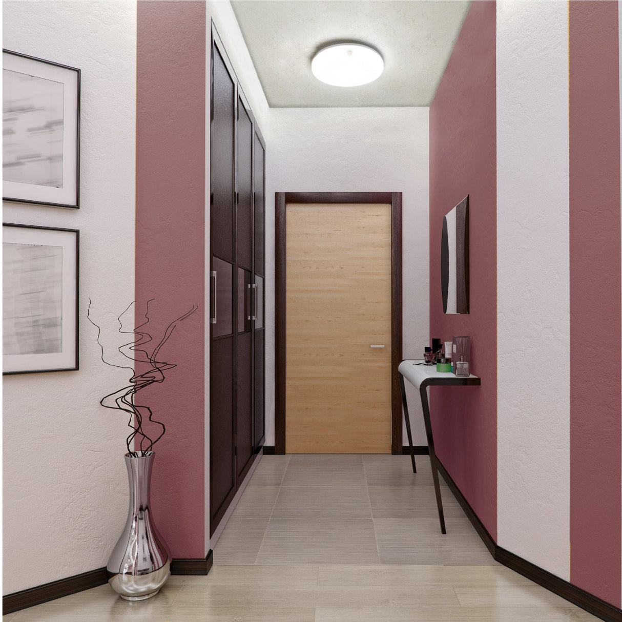 LED Light Ceiling Lamp 25 cm - 6 light settings - Suitable for all indoor areas - IP54