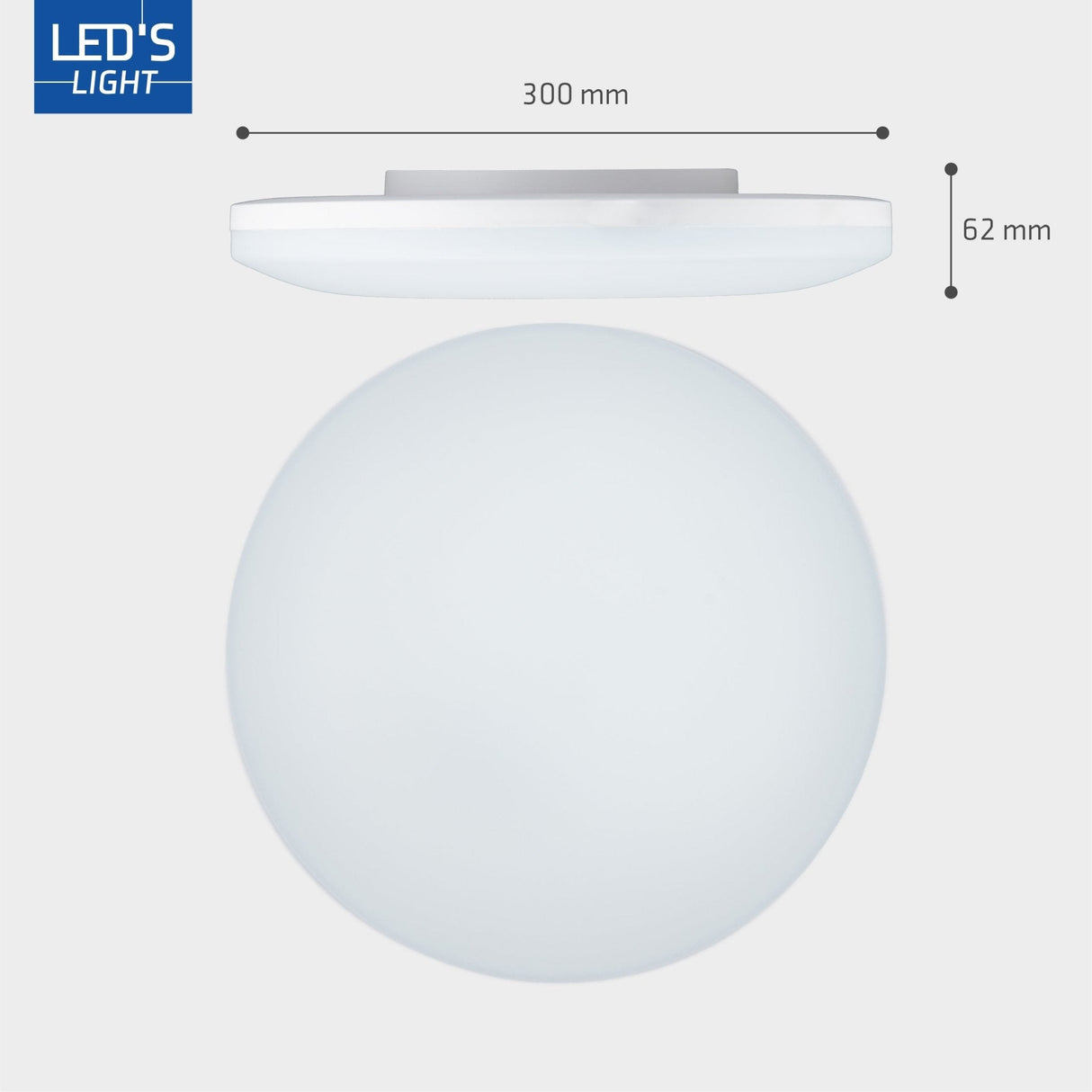 LED Light Ceiling Lamp 30 cm - Dimmable in 6 settings - Suitable for all indoor areas - IP54