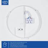 LED Light Ceiling Lamp 30 cm - Dimmable in 6 settings - Suitable for all indoor areas - IP54